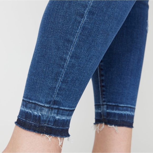 Spanx Distressed Ankle Skinny Petite Jeans in Medium Wash - Picture 3 of 16